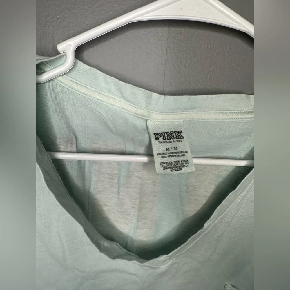 PINK Victoria's Secret Mint V-Neck Tee - Picture 5 of 12
